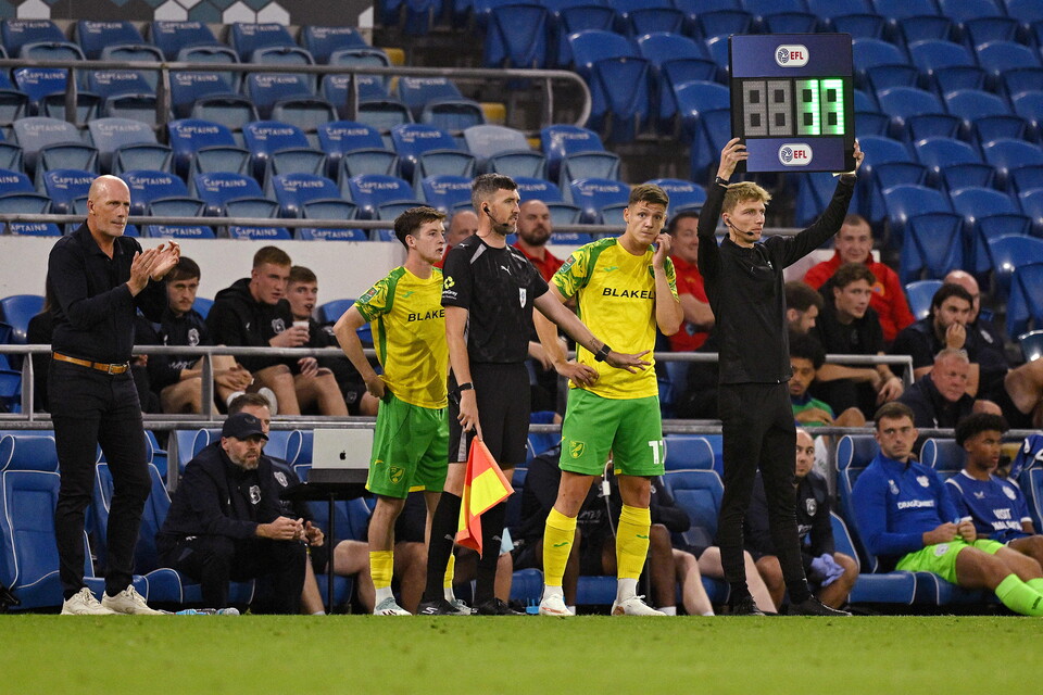 Ante Crnac comes on against Cardiff City