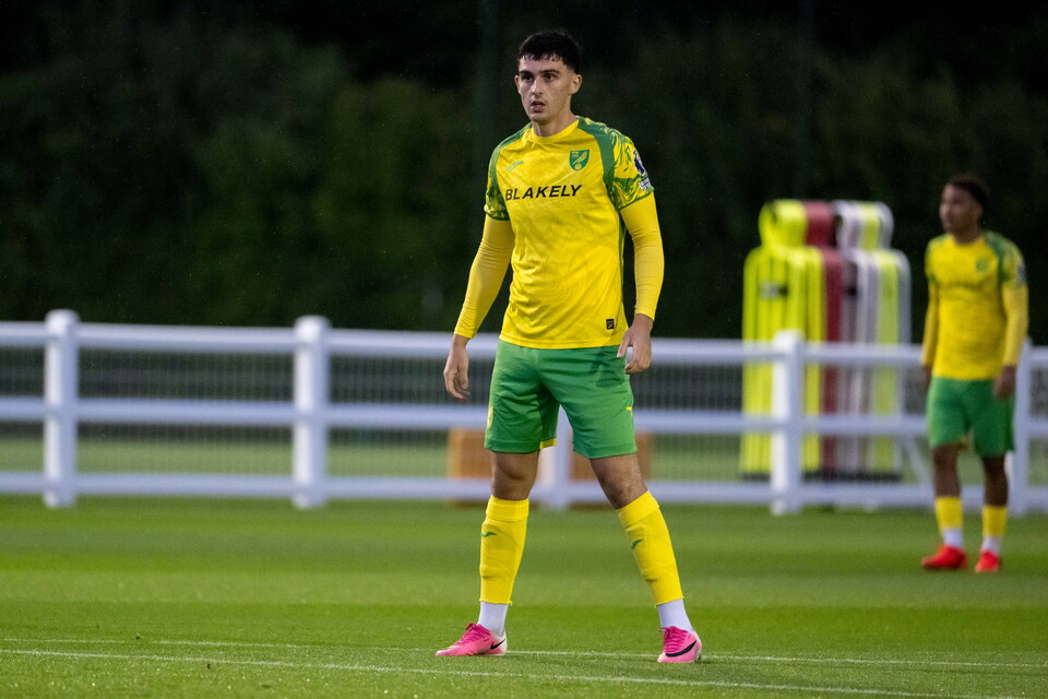 Gabe Forsyth playing against Stoke City U21s