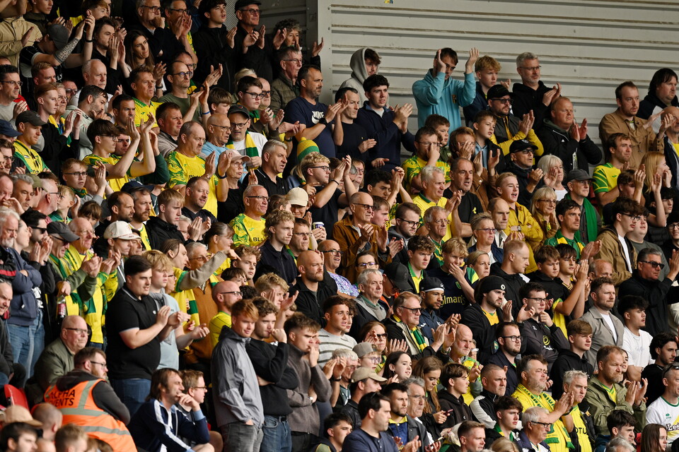 Norwich City fans at the Riverside Stadium