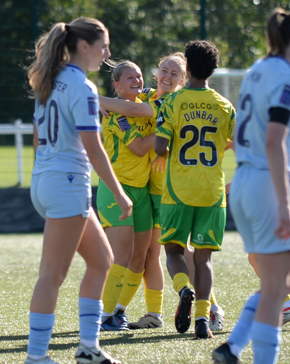 Holly Kennard celebrates scoring against Stoke City