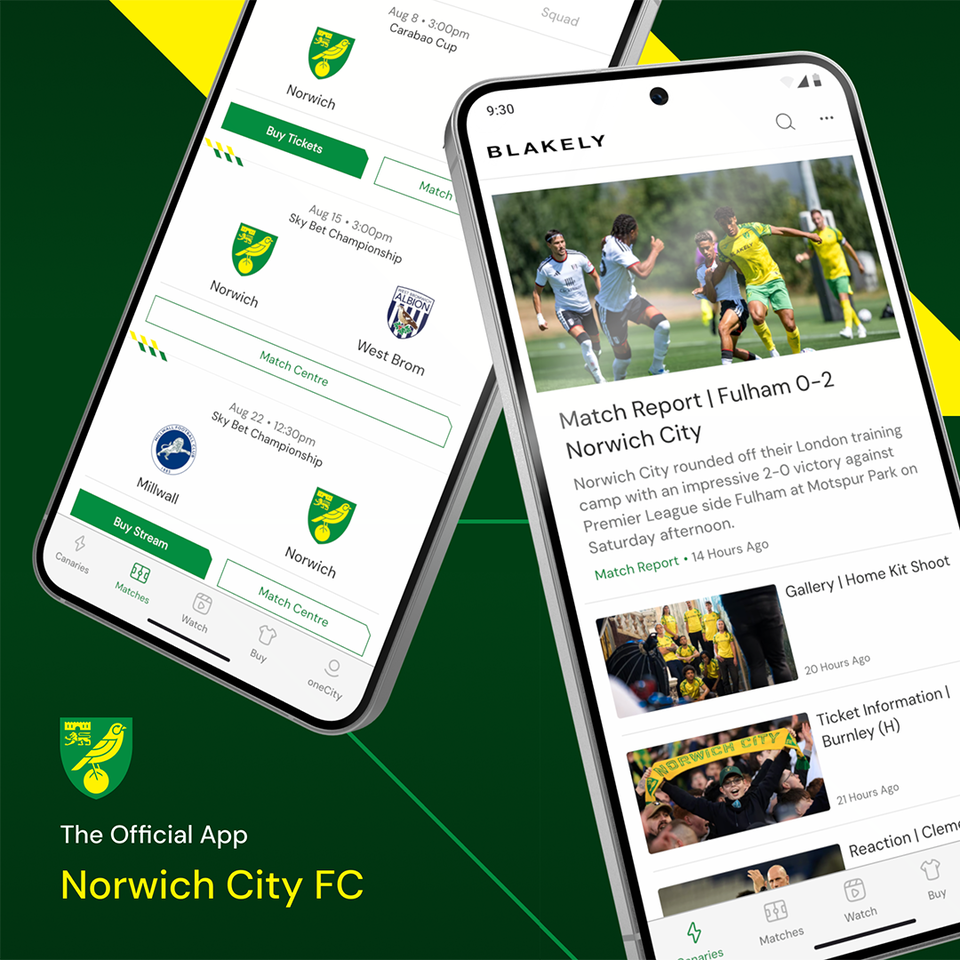 NORWICH CITY APP SCREENSHOT