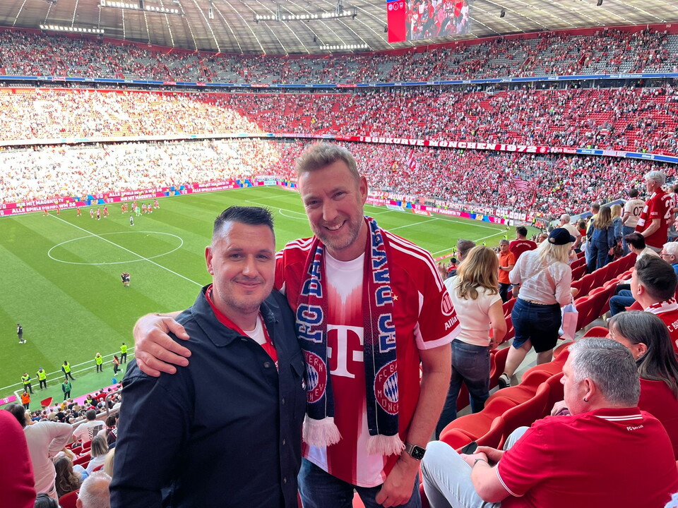 David and Tobi at the Allianz Arena 