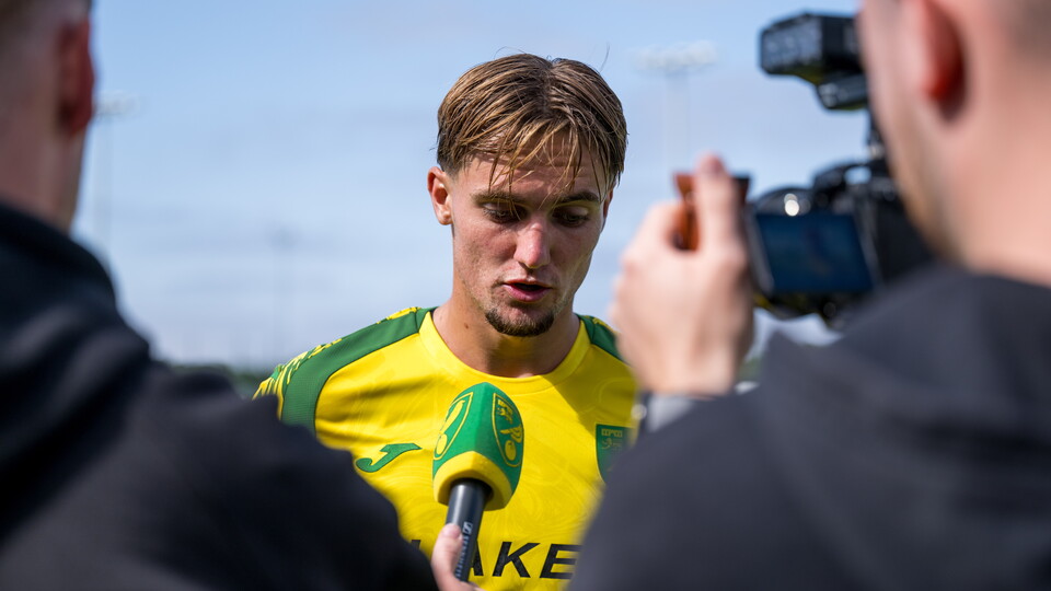 Jacob Wright being interviewed