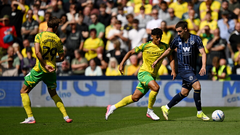 Ben Chrisene in the match against Millwall