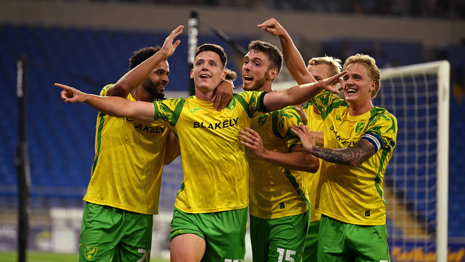 Ante Crnac celebrates scoring against Cardiff
