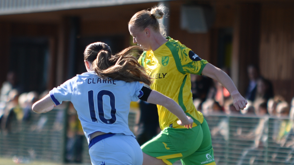 Freya Symonds battles against Stoke City
