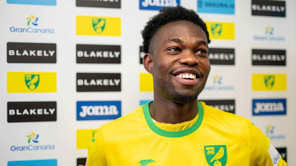 Norwich City matchwinner Amankwah Forson says he is really happy after scoring both goals in the Canaries' dramatic win over Coventry City.