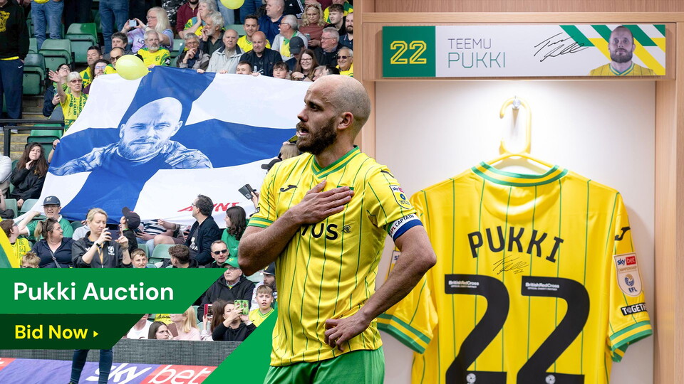 A collection of Teemu Pukki signed and worn items are now available in our latest auction.