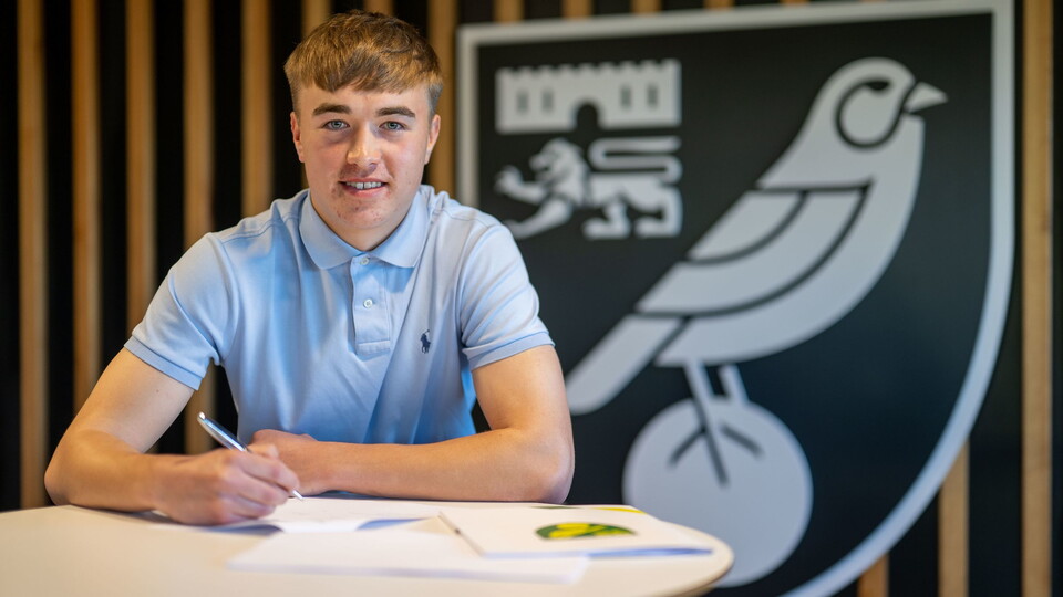 Norwich City Academy player Alex Roberts has signed his first professional contract with the club.