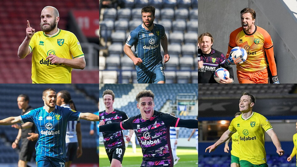 Six players from Norwich City’s squad last season have been named in the PFA Championship Team of the Year.