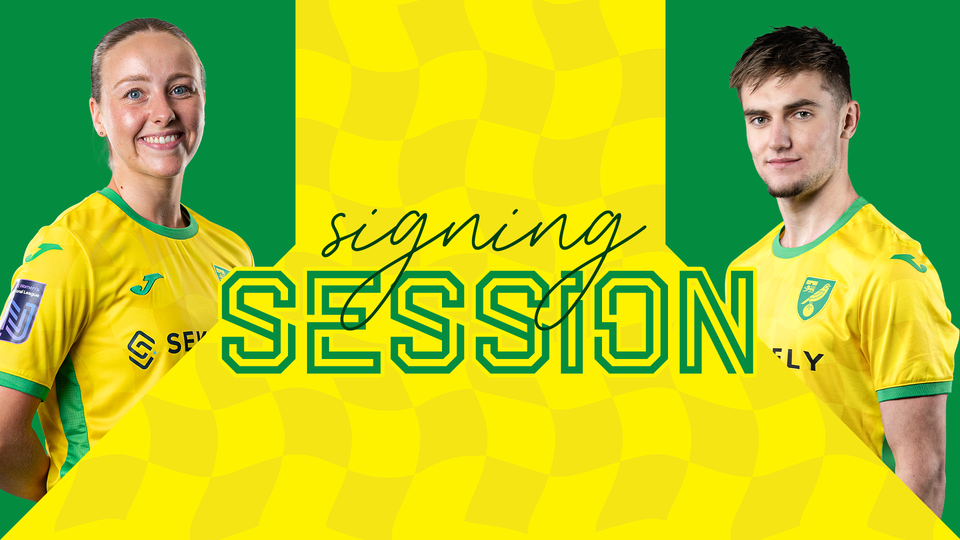 Norwich City duo Jacob Wright and Millie Daviss will be at the Jarrold store on Monday, April 14, as part of a player signing session.