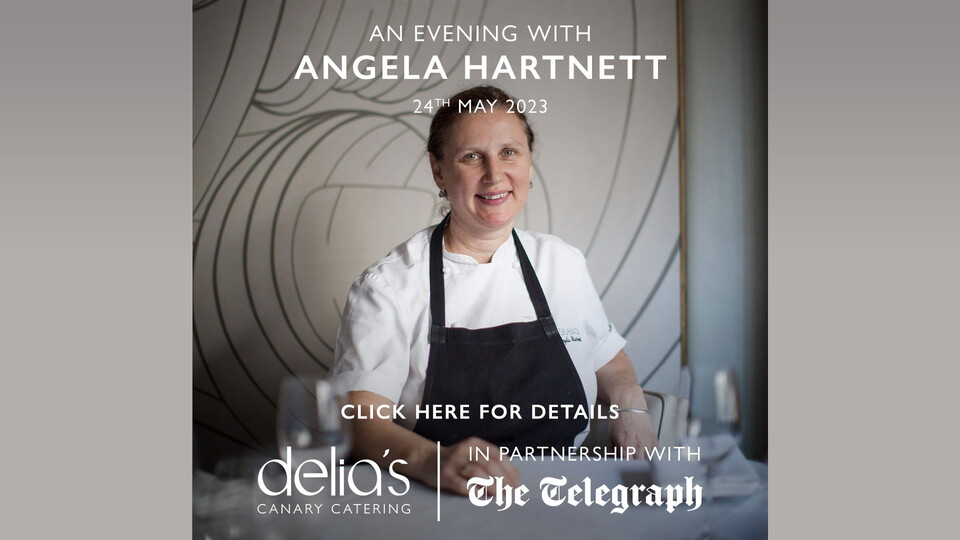 Delia's Canary Catering will be hosting another special question and answer evening with TV chef and Michelin star chef Angela Hartnett on Wednesday, May 24, in partnership with the Telegraph.