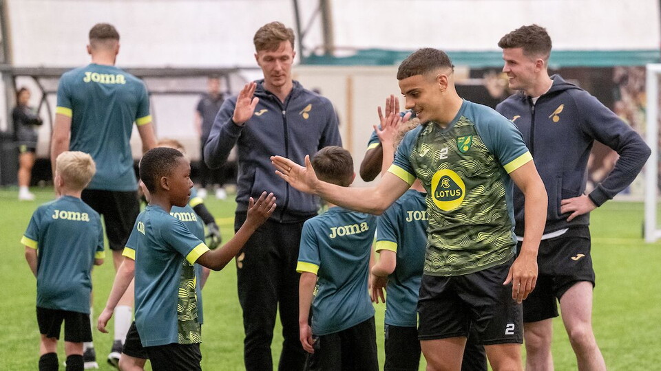 A number of first team players, along with Dean Smith Craig Shakespeare and Liam Bramley, surprised the under-8 academy players at a recent training session.