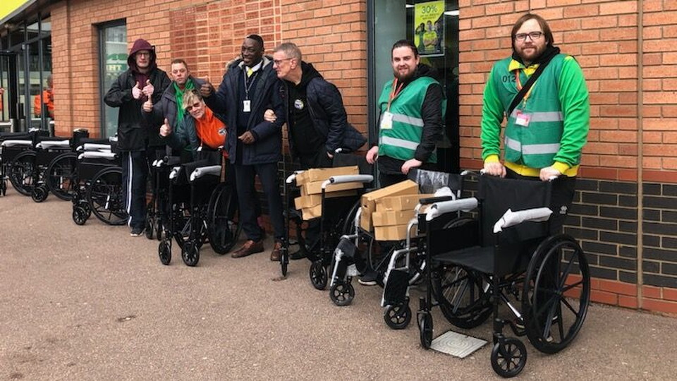 Wot's Up, a support service for adults with disabilities, have donated 10 wheelchairs to Norwich City's matchday disability provision.