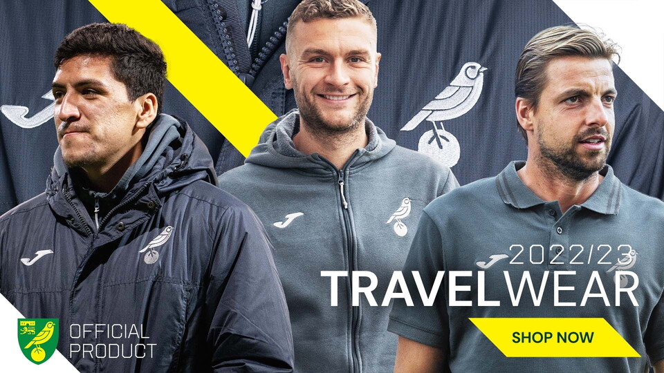 Get your hands on the official Norwich City 2022/23 travelwear, worn by the first team.