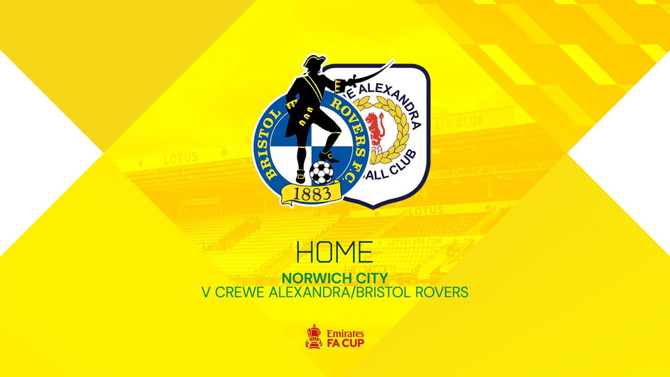 Norwich City have been drawn at home to Bristol Rovers or Crewe Alexandra in the third round of the Emirates FA Cup.