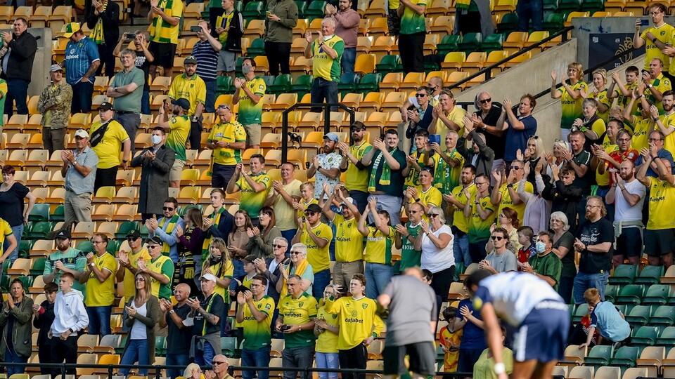 1,000 fans returned to Carrow Road for one of the EFL’s trial events during Saturday’s 2-2 draw at home to Preston North End.