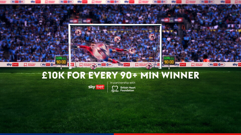 As the new Championship season continues to ramp up, Sky Bet have announced they will be donating £10,000 to the British Heart Foundation (BHF) for every match-winning goal scored after 90 minutes in the EFL this season.