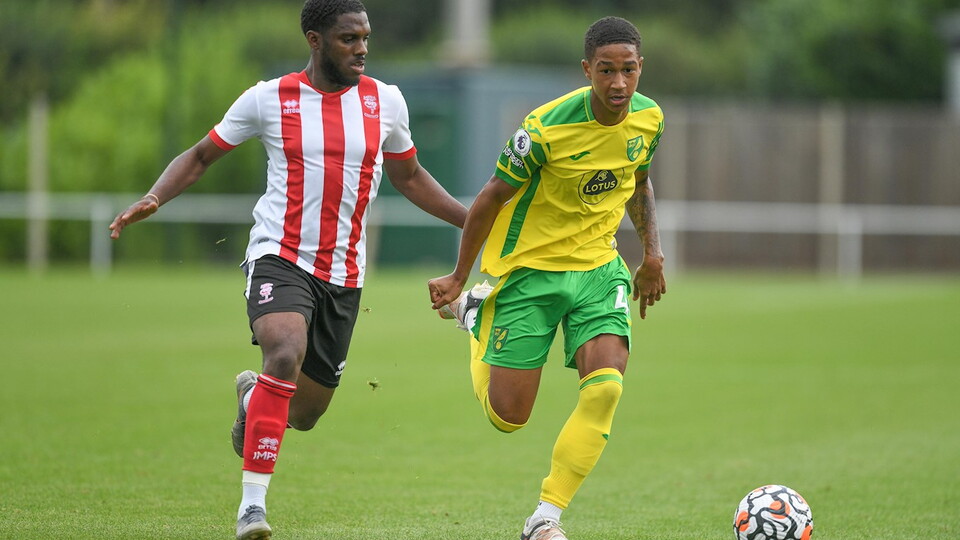 Norwich City recorded a 1-0 win over Lincoln City at the Lotus Training Centre thanks to a late goal from Pierre Lees-Melou.