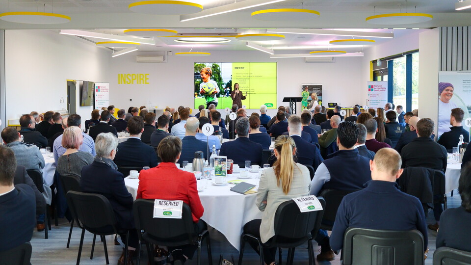 The club's Community Sports Foundation hosted a construction-themed business breakfast at The Nest last week. 