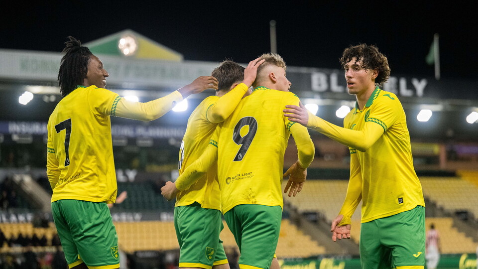 Norwich City Under-18s progressed into the fourth round of the FA Youth Cup with a 2-1 win over Stoke City at Carrow Road.