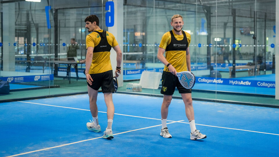 A group of first team players and coaches spent the afternoon at Court de Padel in Norwich for a session on the courts earlier this week.