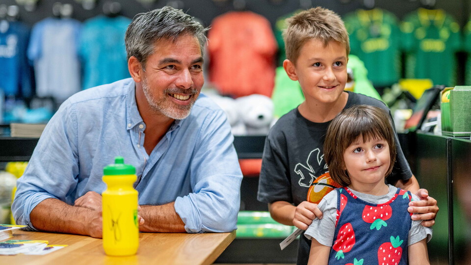 David Wagner joined Norwich City supporters for a signing session at the club's concession at Jarrold on Wednesday, August 9.