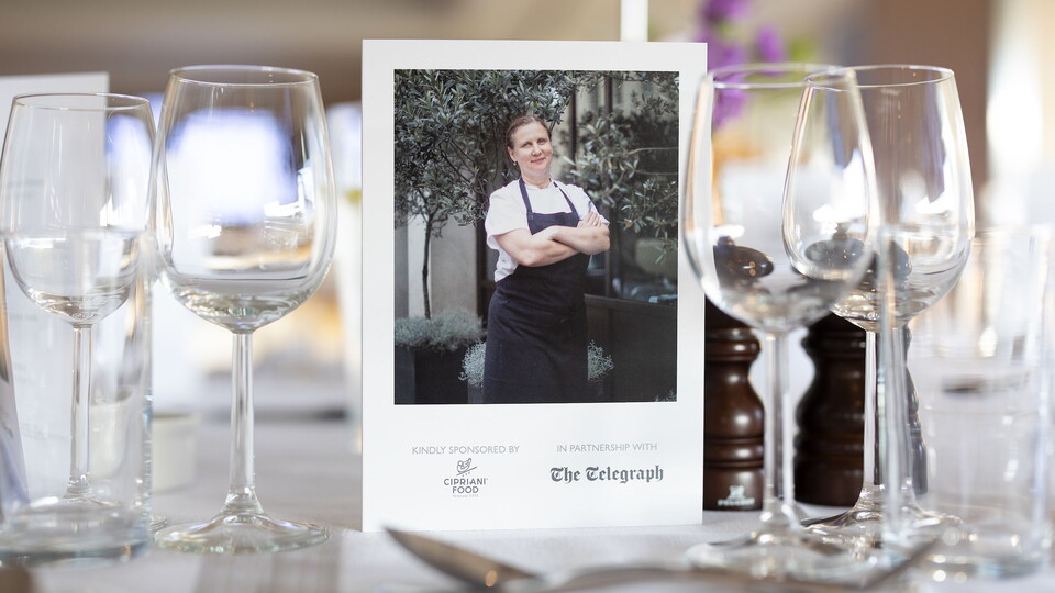 Delia's Canary Catering hosted a very successful Evening with Angela Hartnett at the Top of the Terrace on Wednesday night to a guest list of over 160.