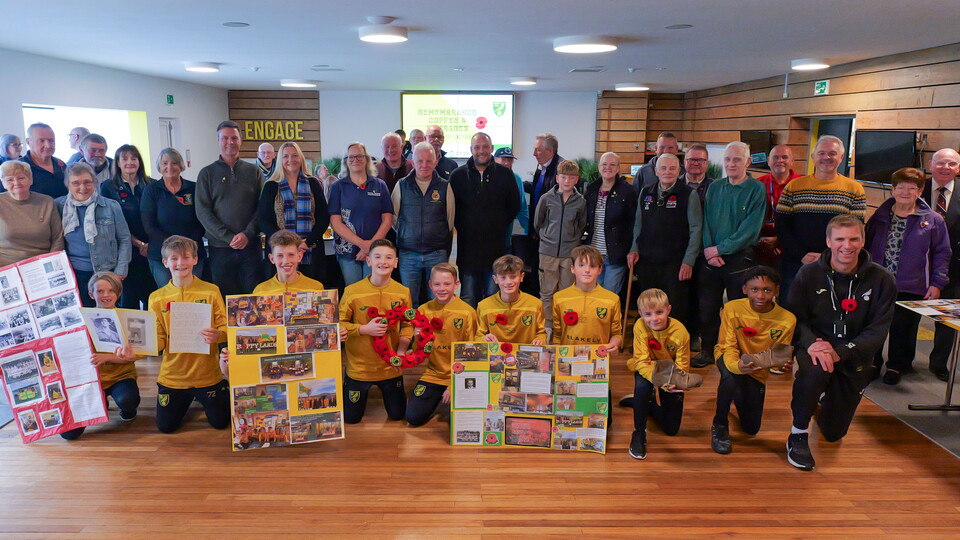 Norwich City Academy Under-12s have shown outstanding support for local military veterans by raising funds to sustain the Community Sports Foundation’s Coffee and Comrades programme.
