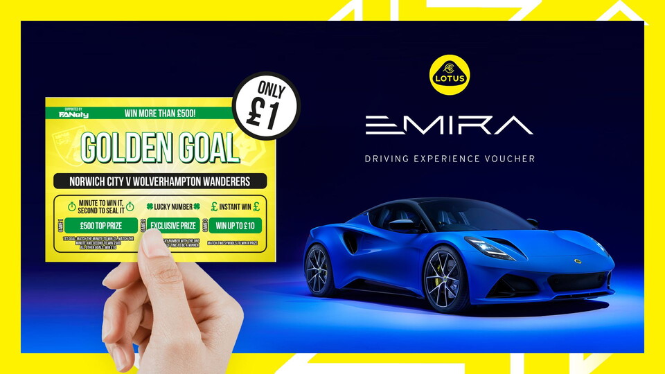 This Saturday, Norwich City Football Club are offering their biggest prize ever to the winner of the Golden Goal Lucky Number ticket at our home match against Wolverhampton Wanderers.