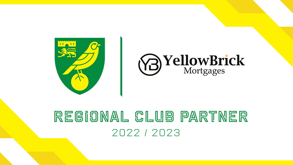Norwich City have announced today that Yellow Brick Mortgages have extended their regional partnership with the club, becoming the official mortgage partner for the 2022/23 season.