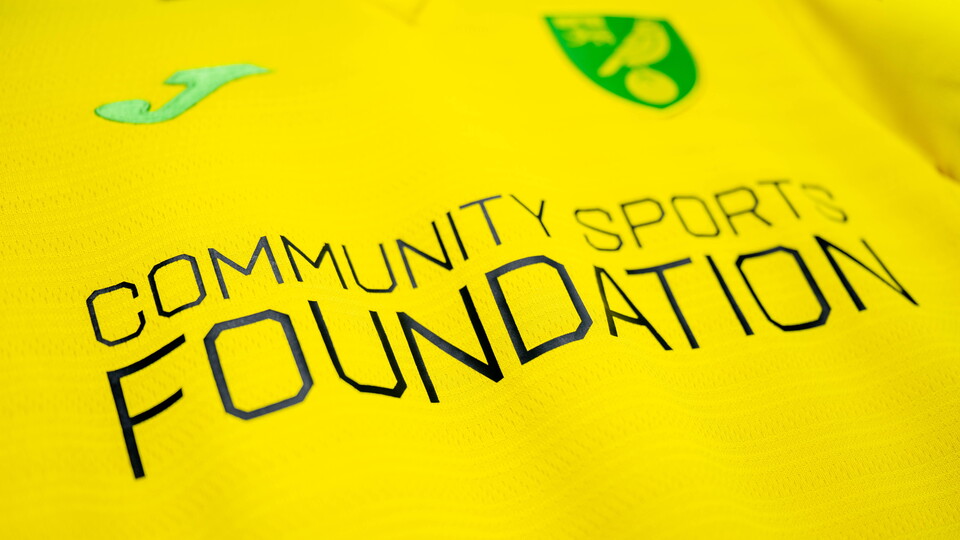 Norwich City Community Sports Foundation will feature on the front of the men’s team shirts this weekend, thanks to the generosity of principal partner Blakely.