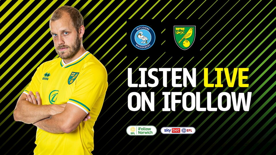 Norwich City’s Sky Bet Championship match at Wycombe Wanderers on Sunday (12pm) is being broadcast exclusively live on Sky Sports Main Event.