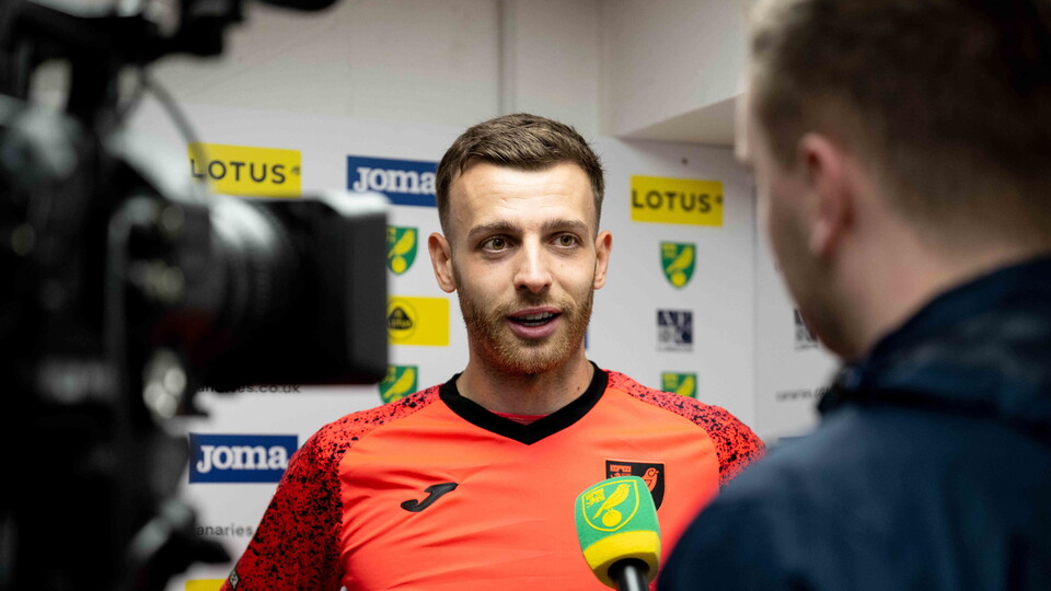 Norwich City goalkeeper Angus Gunn was named man of the match in the team's 0-0 home draw with QPR in the Sky Bet Championship.
