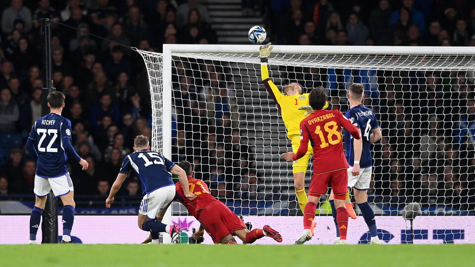 Angus Gunn, Grant Hanley, and Kenny McLean all featured for Scotland as they recorded a 2-0 win over Spain in European Championship qualifying on Tuesday evening.