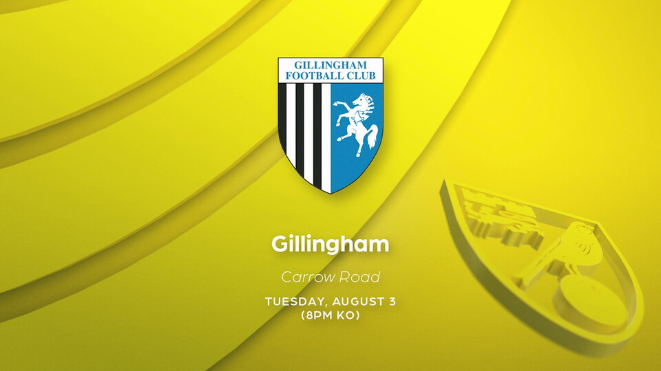 Norwich City will face Gillingham in a pre-season friendly at Carrow Road on Tuesday, August 3.