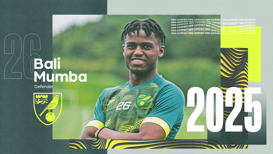 Norwich City defender Bali Mumba has signed a new contract extension, taking his stay with the Canaries through to June 2025, with a club option to extend by a further year.