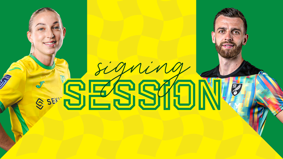 Angus Gunn and Lauren Tomlinson will be at the Jarrold store on Friday, November 1, for a player signing session.