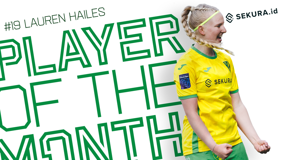 Lauren Hailes has been voted as Norwich City Women's Player of the Month for September, presented by Sekura.id.