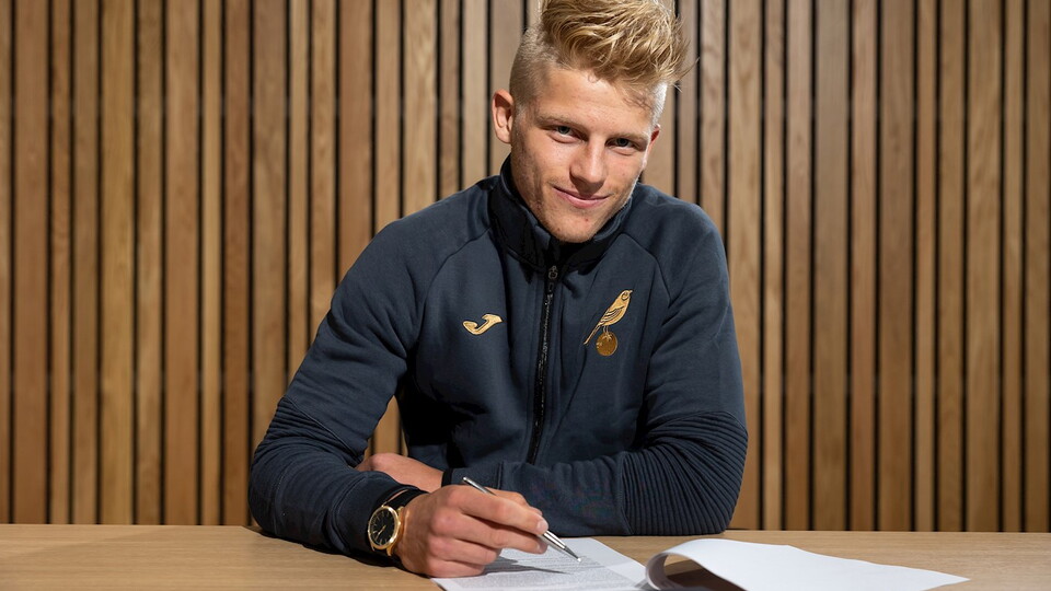 Saxon Earley says it feel great to have signed his first professional contract at Norwich City.