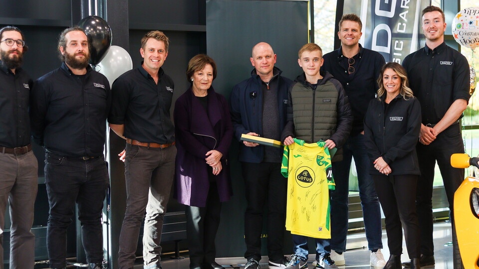 It was a special day at Lotus Cars’ headquarters in Hethel on Tuesday as a lucky City fan was presented with a Lotus Elise 240 Sport Final Edition, after winning a recent competition with the Community Sports Foundation.