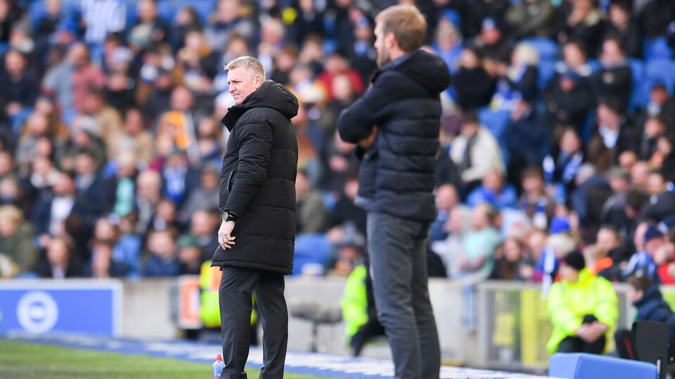Norwich City head coach Dean Smith wanted to see more from his side on the ball in Saturday's 0-0 draw away to Brighton & Hove Albion.