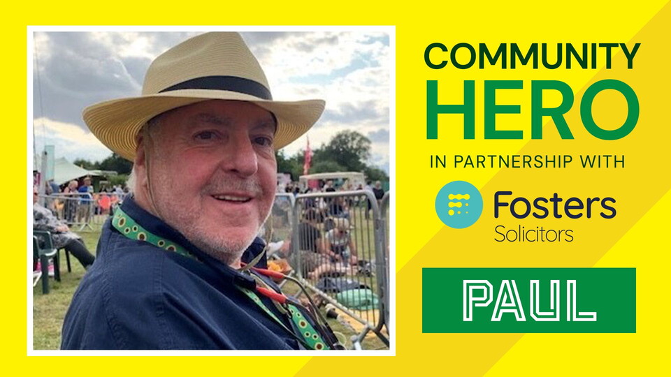 Our Fosters Solicitors Community Hero for September is Paul Langshaw, who has been nominated by charity Headway Norfolk and Waveney.