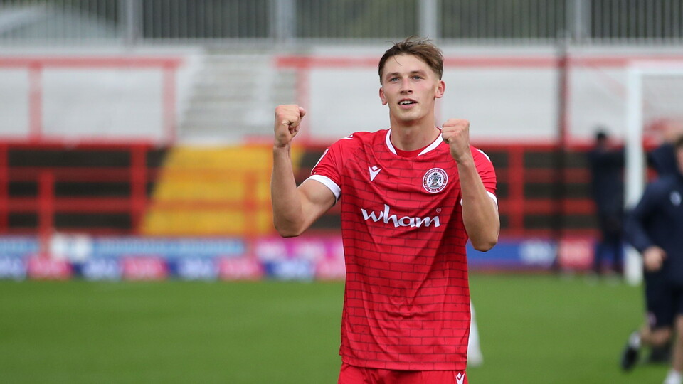 Central defender Brad Hills was named man of the match on his Accrington Stanley debut, helping them to a 3-0 win over Newport County.
