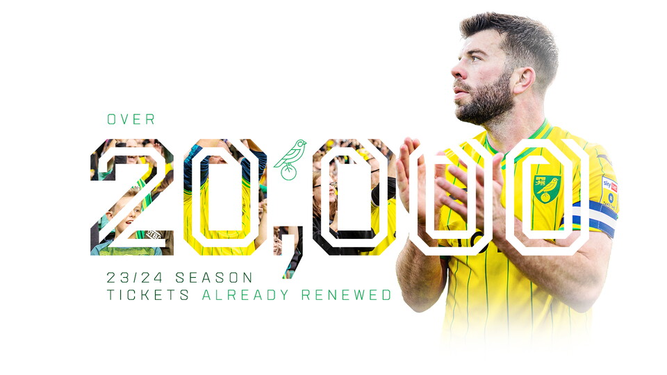 Over 20,000 season ticket holders have now renewed their tickets ahead of Norwich City's 2023/24 campaign.