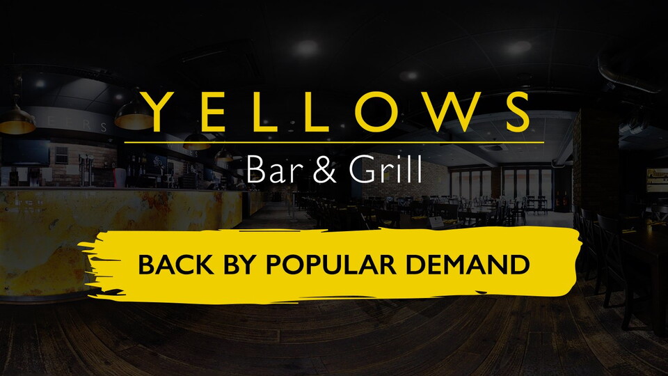 Back by popular demand and better than before, Yellows Bar and Grill at Carrow Road is officially reopening on Tuesday, October 27.