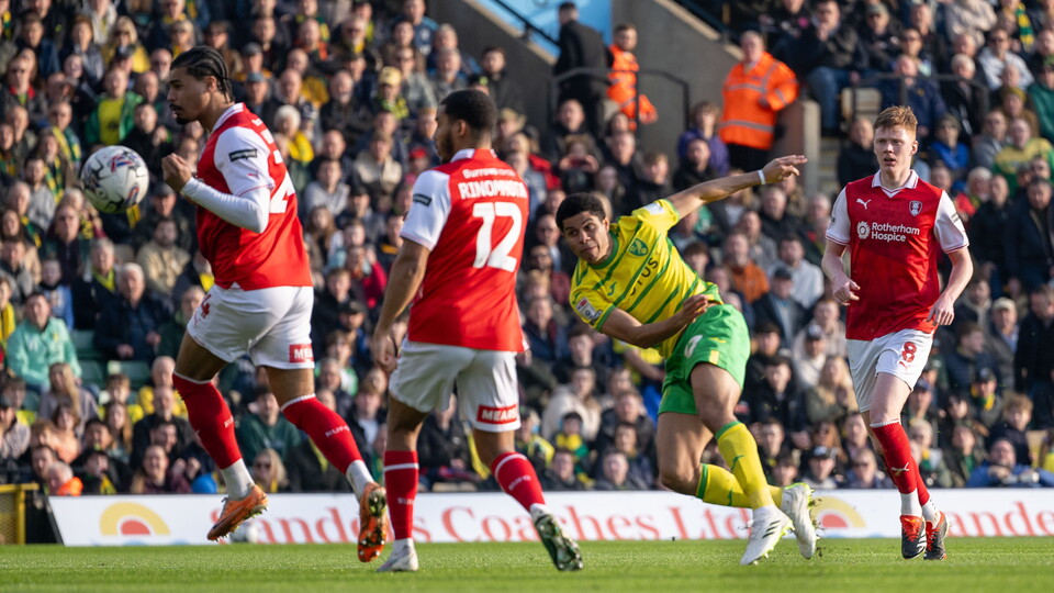 Gabriel Sara's second goal during the March fixture against Rotherham United has been chosen as the club's Lotus Cars Goal of the Season for 2023/24.