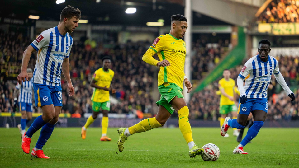 Norwich City exited the Emirates FA Cup in the third round after a 4-0 defeat at home to Premier League side Brighton & Hove Albion.
