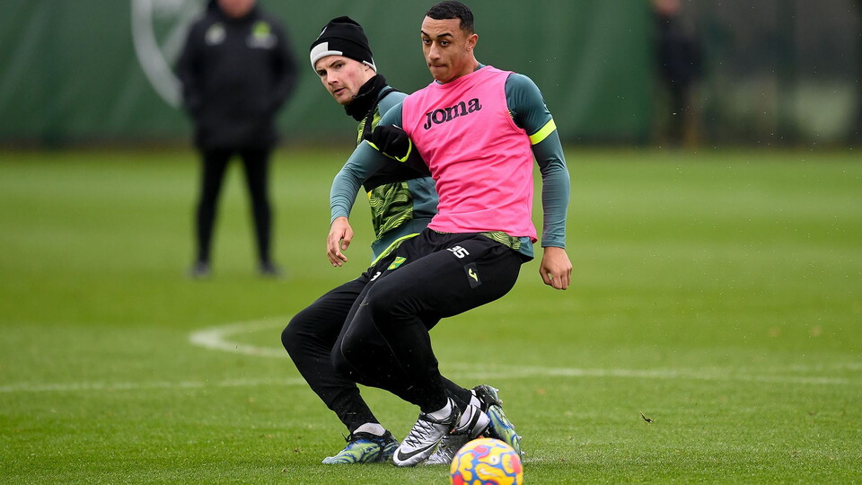 Have a look at the best images from Friday's training session as Norwich City prepare for their trip to Tottenham Hotspur on Sunday.