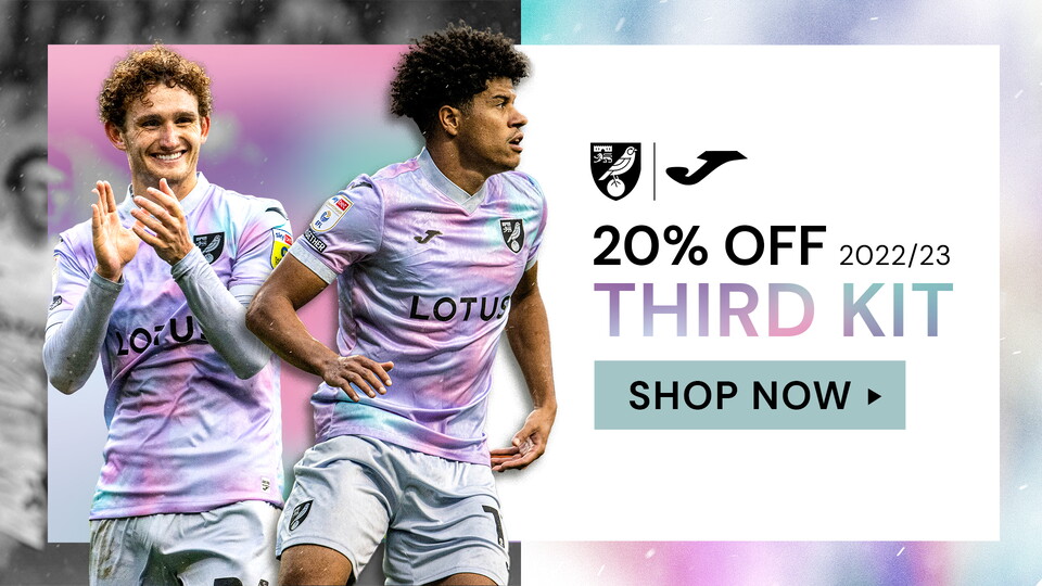 Supporters can now avail of 20% off on the 2022/23 Norwich City third kit.